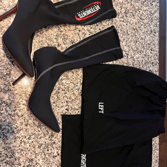 Vetements Black Athletic Sock Pumps Stiletto Heel w/ Dustbags – Size 41 - Picture 6 of 7